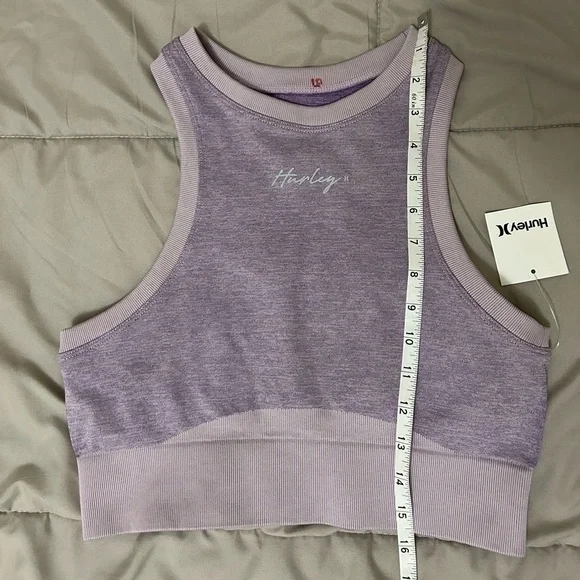 NWT Hurley Rita Seamless Racerback Tank Top Purple, Size L - Picture 9 of 10